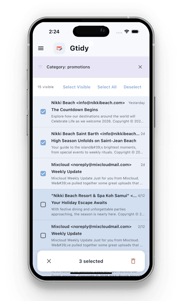 Gtidy App Screenshot 1